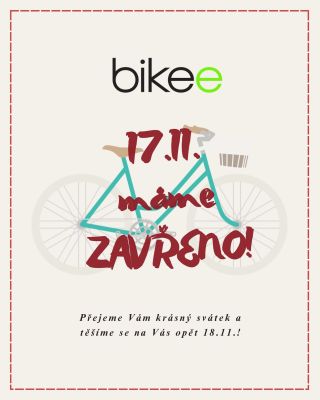 🇨🇿 Zítra 17. 11. máme zavřeno – slavíme státní svátek! Užijte si volný den naplno, ideálně třeba na podzimní projížďce...